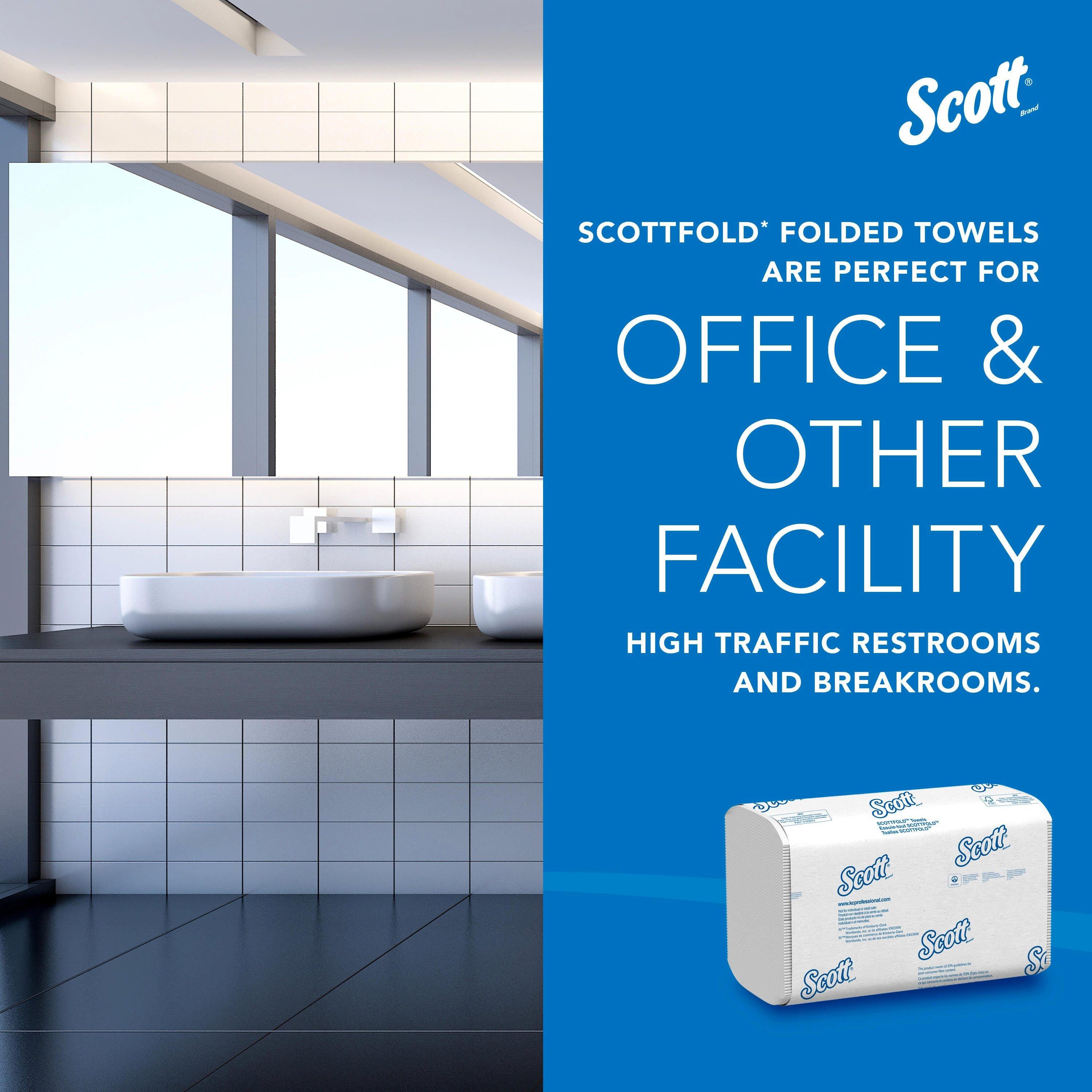 Scott&reg; White 175-Count ScottFold Multi-Fold  PaperTowel in White (Case of 25) 