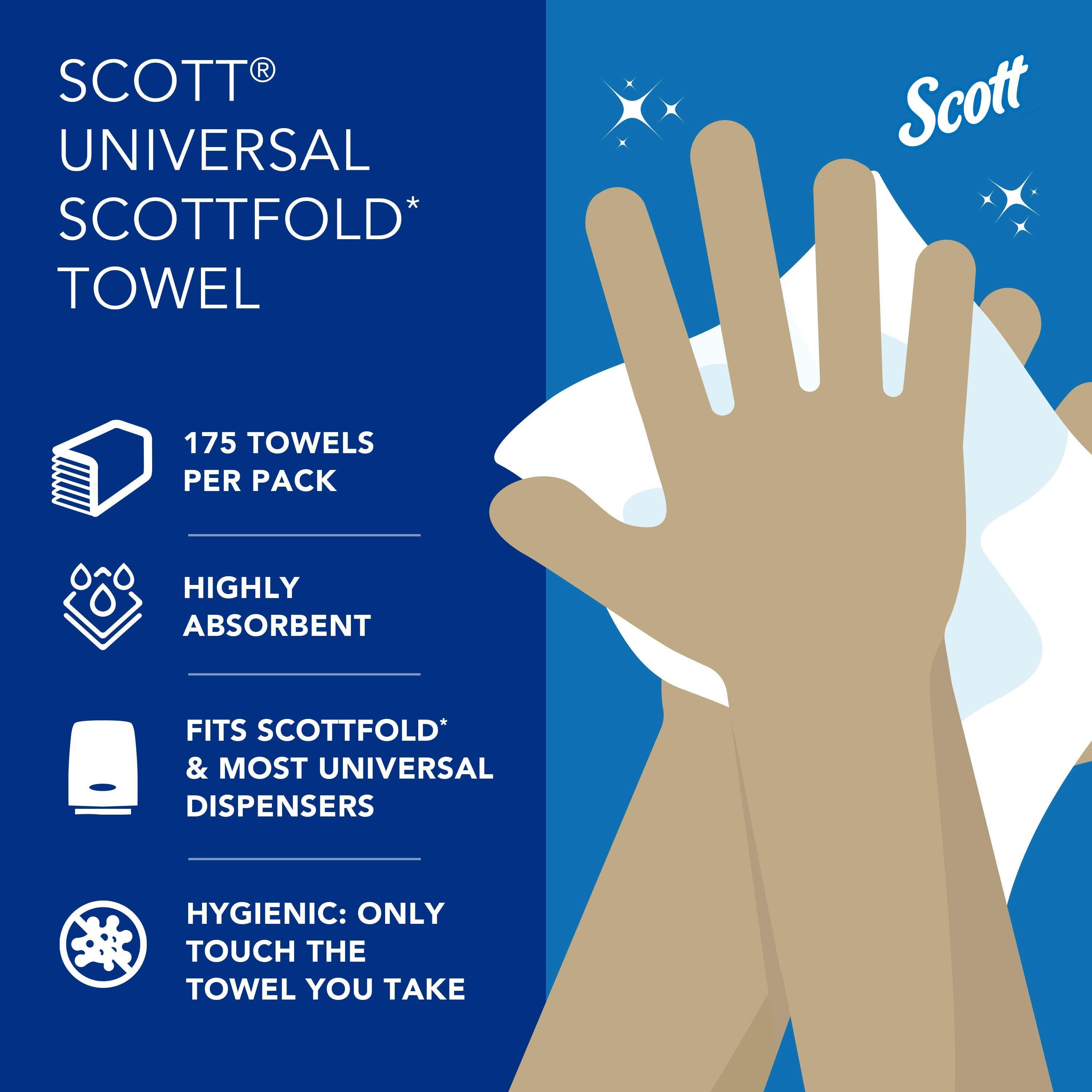 Scott&reg; White 175-Count ScottFold Multi-Fold  PaperTowel in White (Case of 25) 