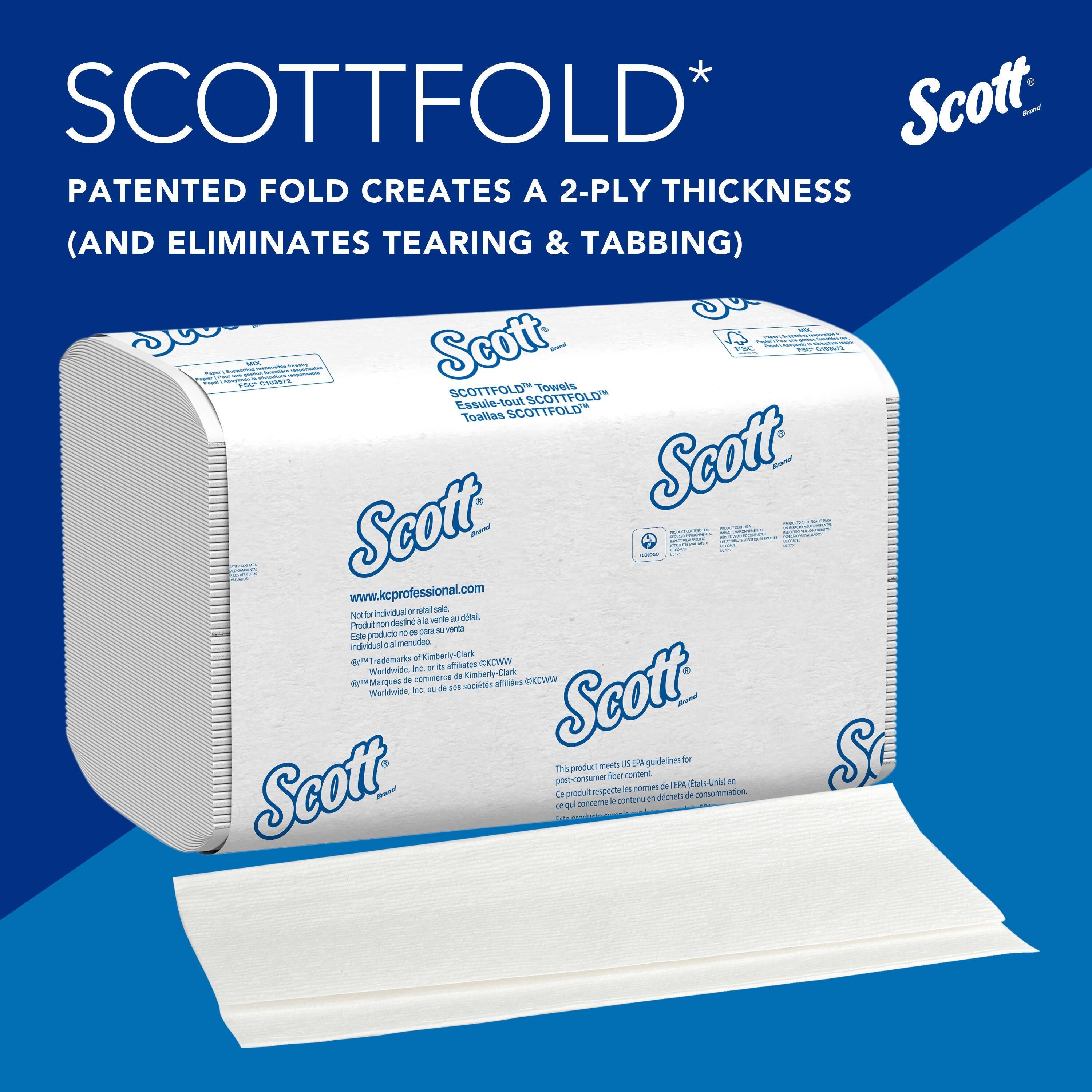 Scott&reg; White 175-Count ScottFold Multi-Fold  PaperTowel in White (Case of 25) 