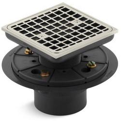 2 - 3 in. PVC Tile-In Square Shower Drain in Vibrant&reg; Polished Nickel