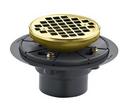 3 in. Threaded Plastic Vibrant® Polished Brass Shower Drain