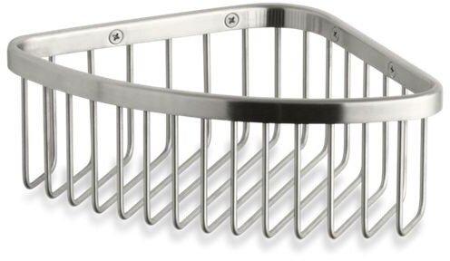 KOHLER Brushed Stainless 3 x 9-1/8 x 6-1/4 in. Medium Corner Shower Basket 