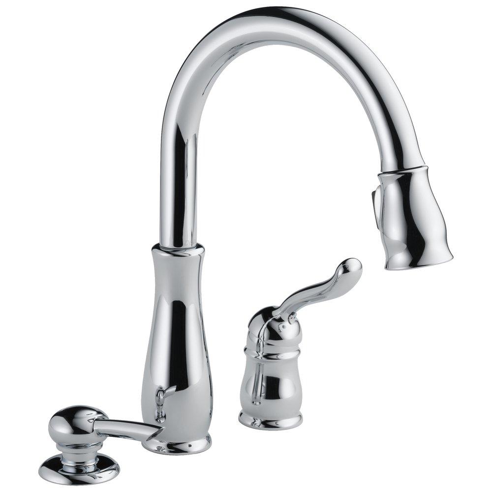 Delta Faucet Chrome Single Handle Pull Down Kitchen Faucet 