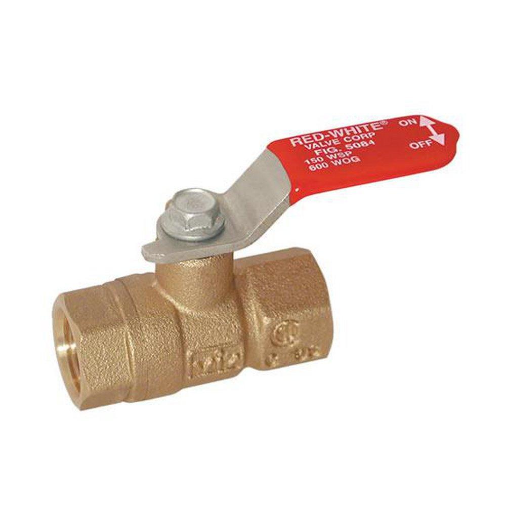 Red-White Valve Brass Full Port FNPT 600# Ball Valve 