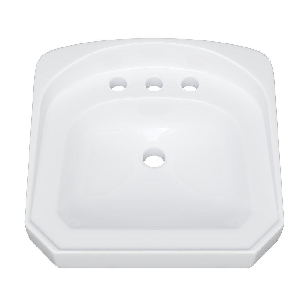 PROFLO® White 20 x 18 in. Wall Mount Bathroom Sink with 4 in. Centerset Faucet Holes 
