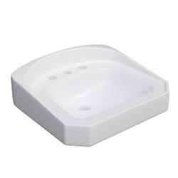 20-5/8 in. Wall Mount Rectangular Vitreous China Bathroom Sink in White