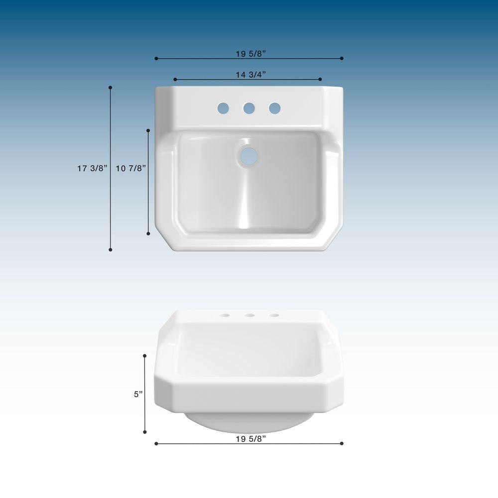 PROFLO&reg; White Wall Mount Basin 