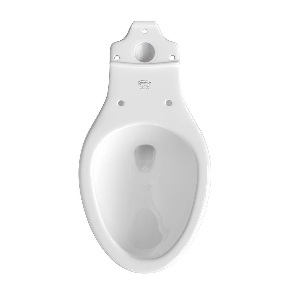 PROFLO&reg; White 1.0 gpf Elongated Bowl Toilet 
