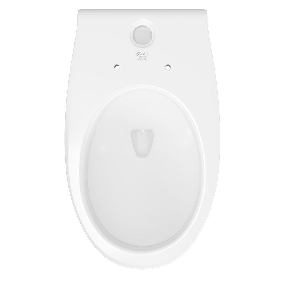 PROFLO® White Elongated Siphon Jet Wall Mount Flush Vale Toilet Bowl 