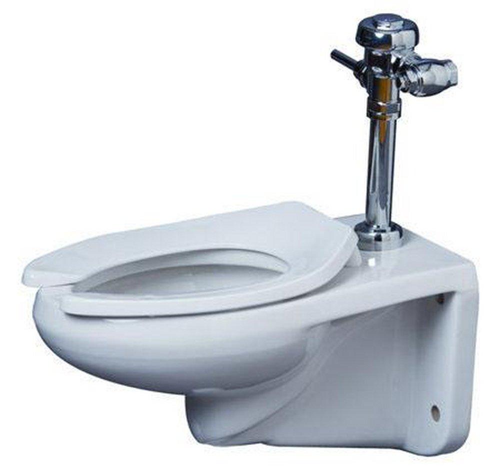 PROFLO&reg; White Elongated Siphon Jet Wall Mount Flush Vale Toilet Bowl 
