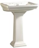 24-3/8 x 19-3/8 in. Rectangular Pedestal Bathroom Sink in White