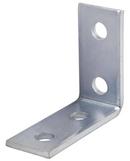 3-1/2 x 4-1/8 in. 4-Hole Zinc Plated Carbon Steel 3-Way Corner Angle Fitting