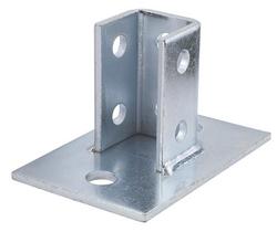 3-1/2 in. Electrogalvanized 2-Hole Square Post Base