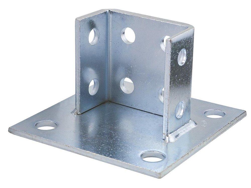 FNW® Green 4-Hole Square Double Channel Post Base in Green 