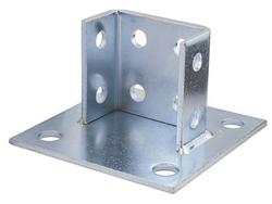 3-1/2 in. Electrogalvanized 4-Hole Square Double Post Base