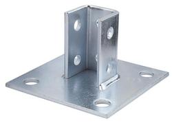 3-1/2 in. Electrogalvanized 4-Hole Square Post Base