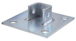 1-5/8 in. Electrogalvanized 4-Hole Square Post Base