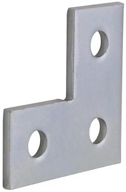 3-1/2 in. Electrogalvanized 3-Hole Flat Corner Plate