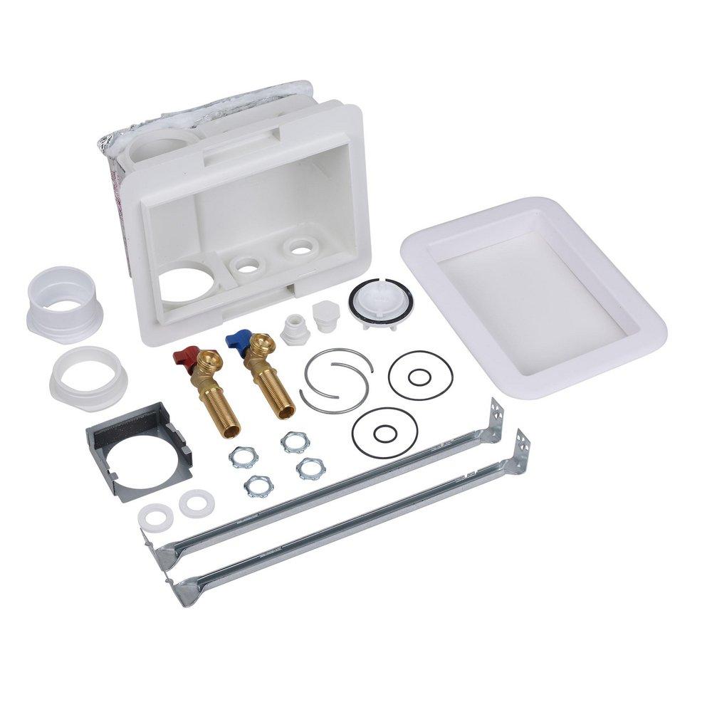 Oatey&reg; White 10-1/10 in x 8-9/25 in x 3-23/25 in Washing Machine Supply Box 