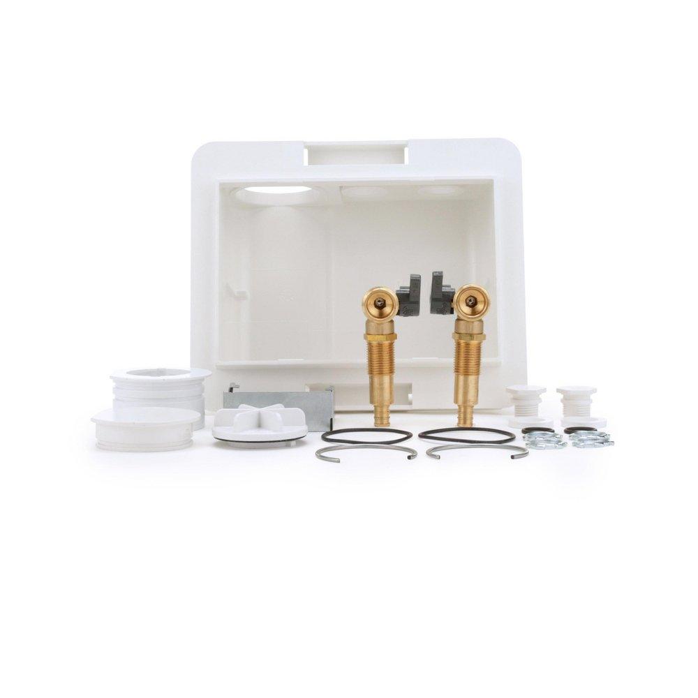 Oatey&reg; White 10-1/10 in x 8-9/25 in x 3-23/25 in Washing Machine Supply Box 