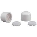 Round Pull-Out Closet Bolt Cap in White
