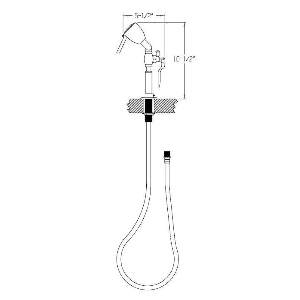 Speakman Polished Chrome Counter Mounted Combination Eyewash & Drench Hose, 3.5lbs 