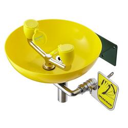 Wall-Mounted System Eyewash Station, 4.5 gpm, 9 lbs
