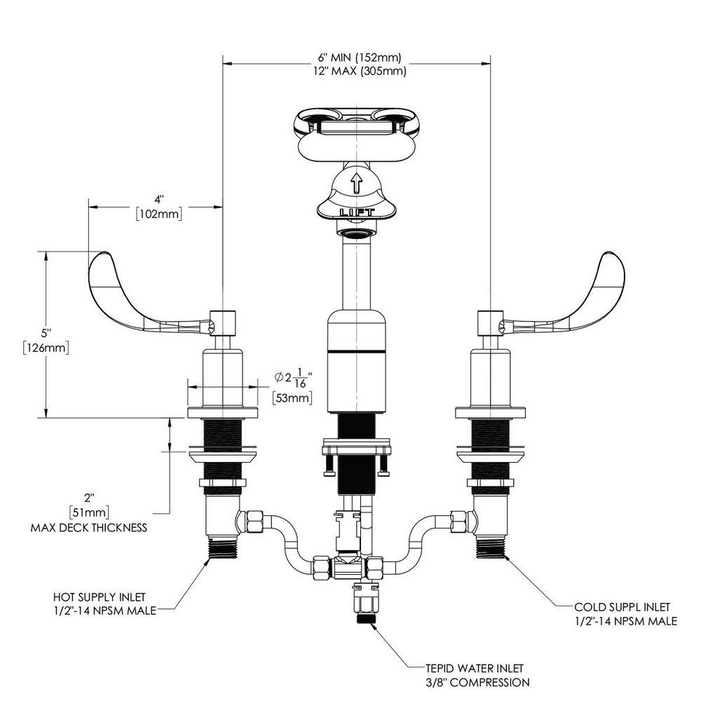 Speakman Polished Chrome Faucet with 8 in. Widespread 