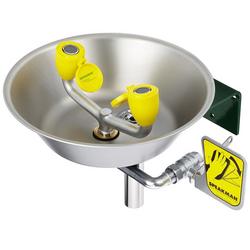 Wall-Mounteded Bowl Eyewash Station, 3.6  gpm, 8.5 lbs