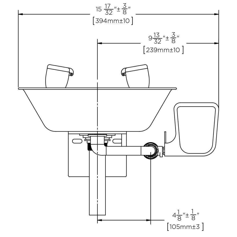 Speakman DuraJade&trade; 3.6 gpm Stainless Steel Eyewash Wall Mount Bowl 