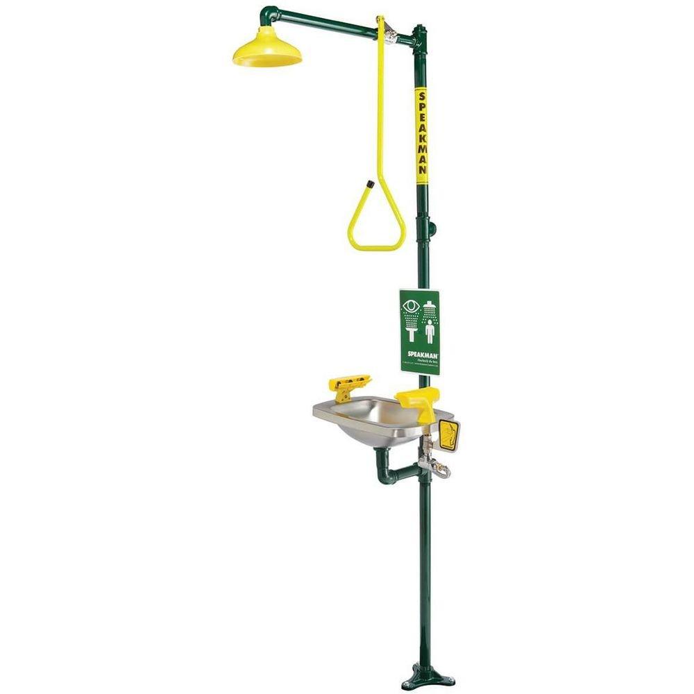 Speakman DuraJade Combination Shower with Rectagular and Eye/Face Wash, 44lbs 