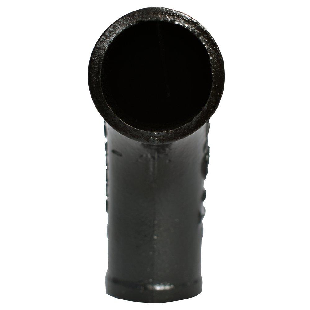 Black No Hub 90 Degree Cast Iron 1/4 Bend 