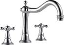 Brizo Chrome Three Hole Roman Tub Trim Cross Handle Polished Chrome 