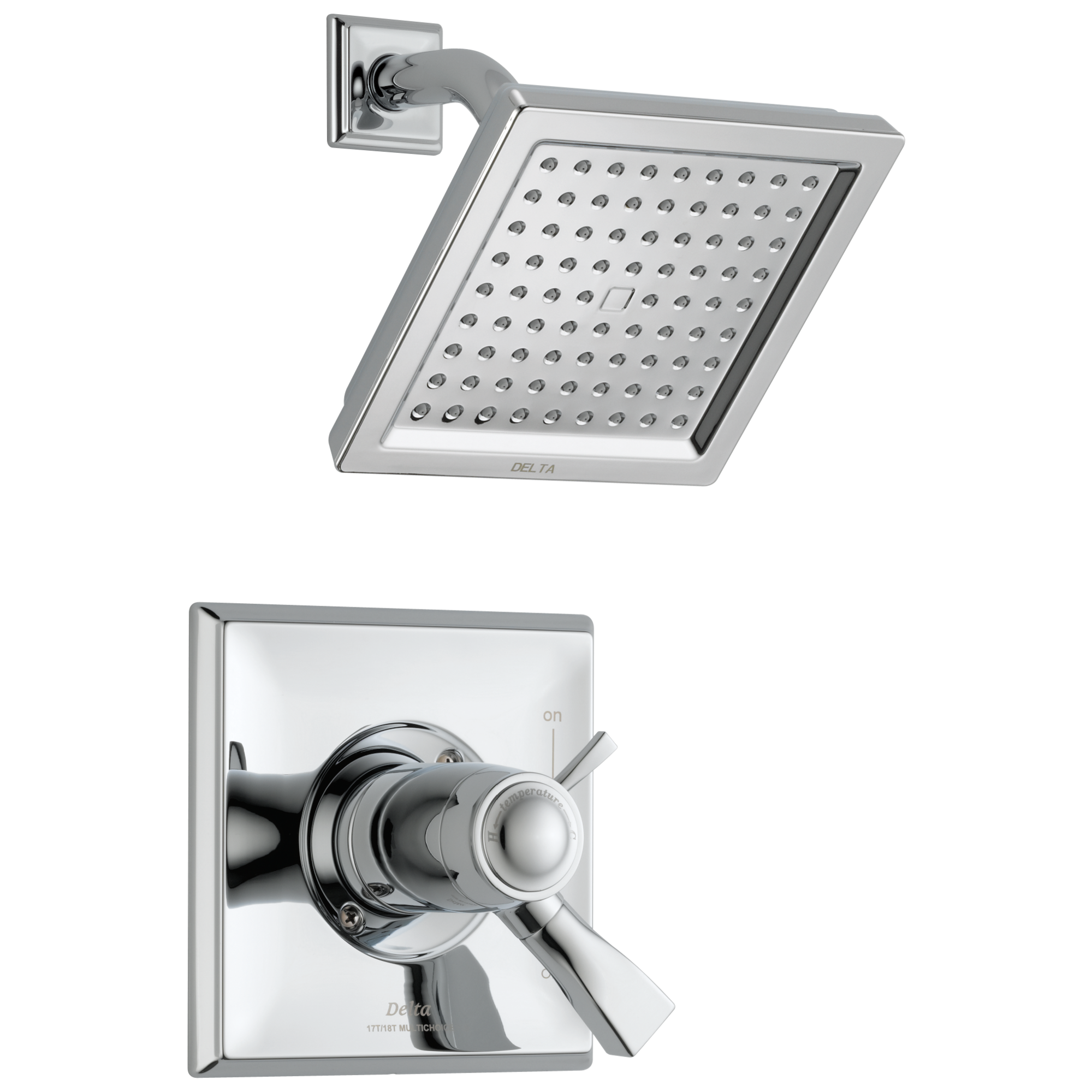 Delta Faucet Chrome Two Handle Single Function Shower Faucet (Trim Only) 