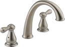 Roman Tub Faucet 3-Hole Double Lever Handle Deck or Ledge Mount in Brilliance Stainless (Trim Only)