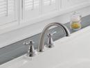 Delta Faucet Brilliance&reg; Stainless Roman Tub Faucet 3-Hole Double Lever Handle Deck or Ledge Mount (Trim Only) 
