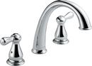 Roman Tub Faucet 3-Hole Double Lever Handle Deck or Ledge Mount in Polished Chrome (Trim Only)