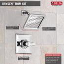 Delta Faucet Chrome Single Handle Single Function Shower Faucet (Trim Only) 