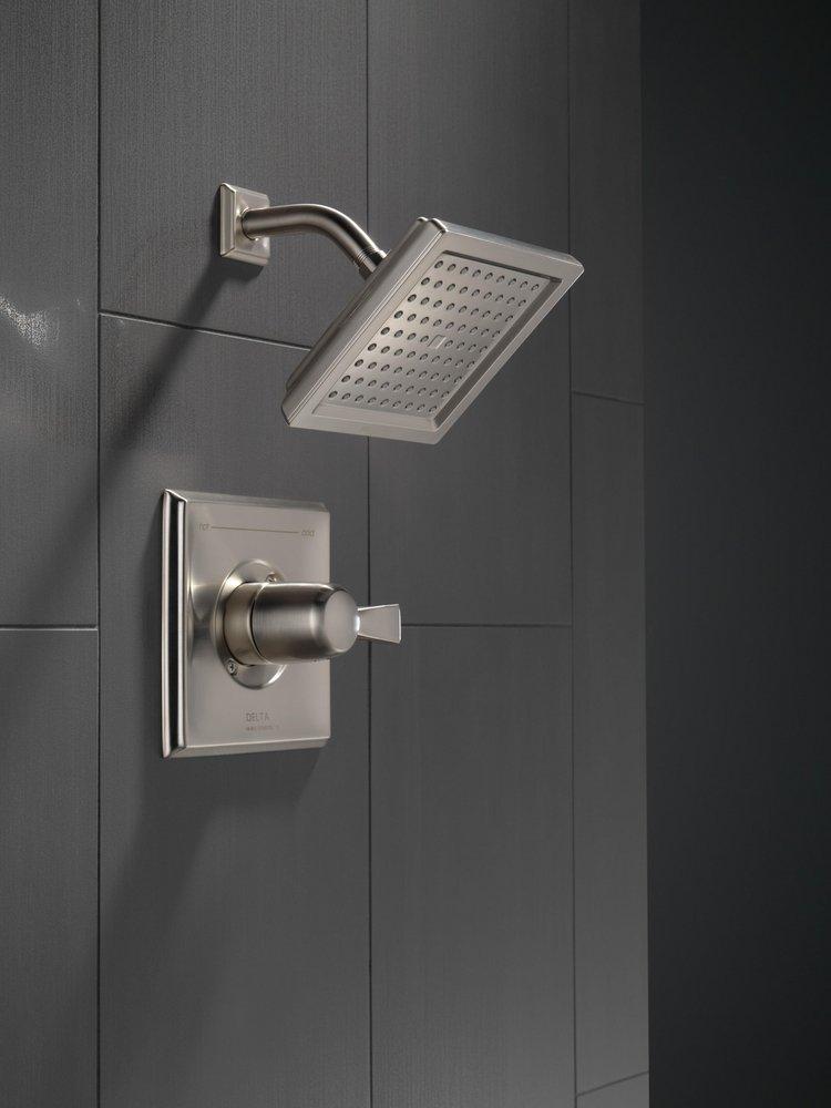 Delta Faucet Brilliance Stainless Single Handle Single Function Shower Faucet (Trim Only) 