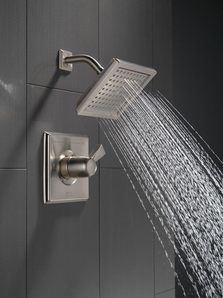 Delta Faucet Brilliance Stainless Single Handle Single Function Shower Faucet (Trim Only) 