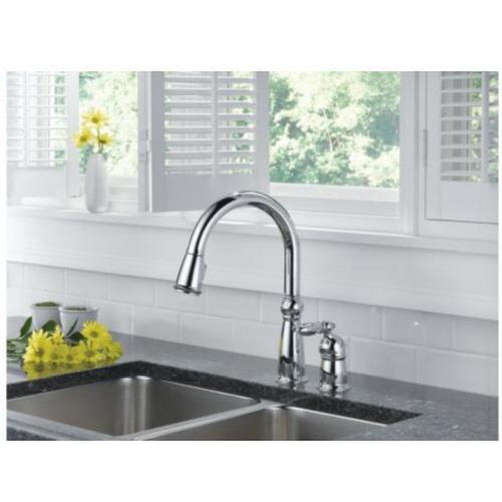 Delta Faucet Venetian Bronze Single Handle Pull Down Kitchen Faucet 