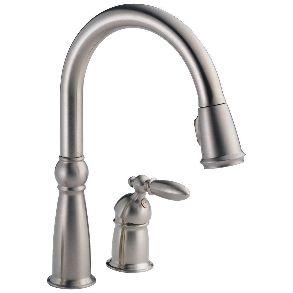 Delta Faucet Stainless Single Handle Pull Down Kitchen Faucet 