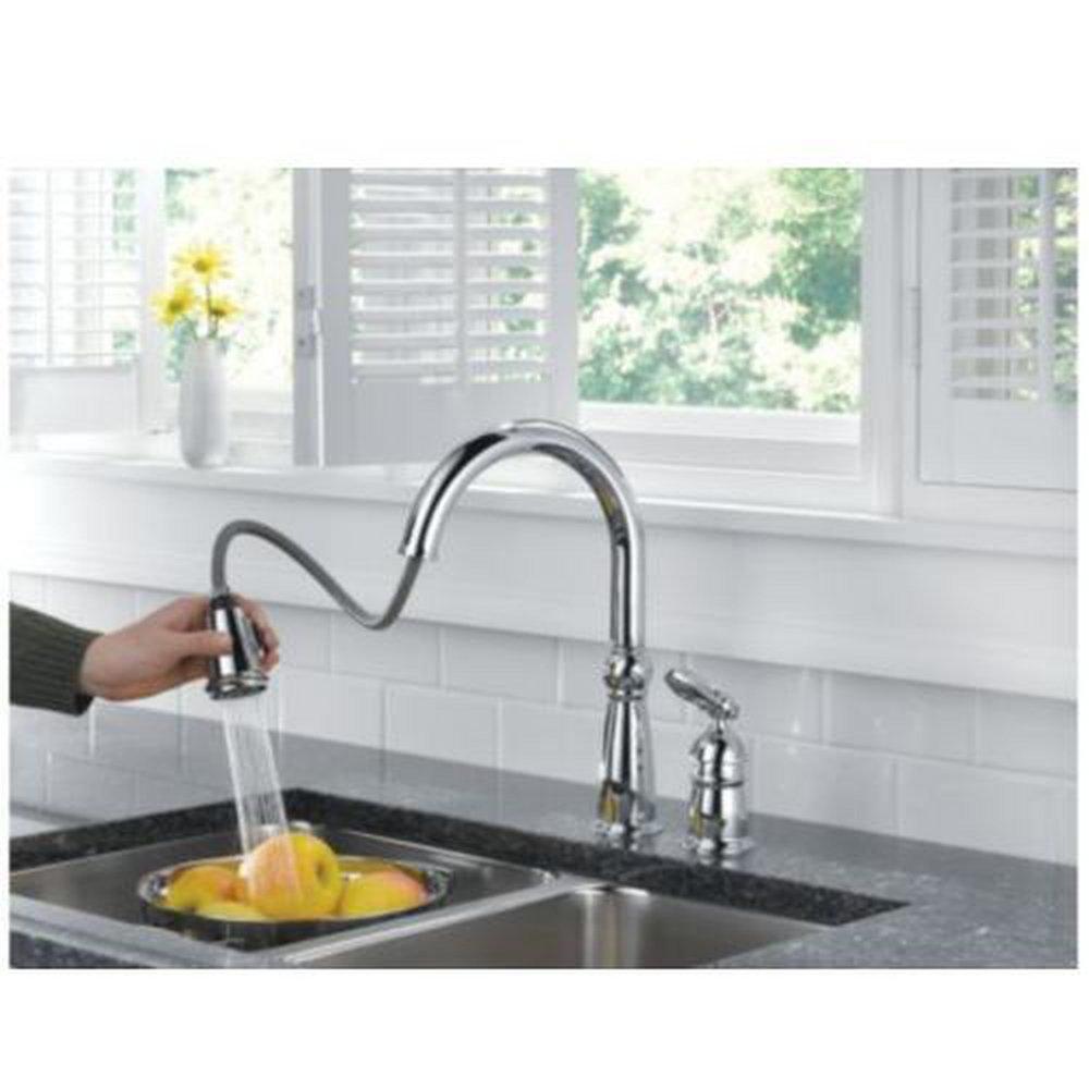 Delta Faucet Stainless Single Handle Pull Down Kitchen Faucet 