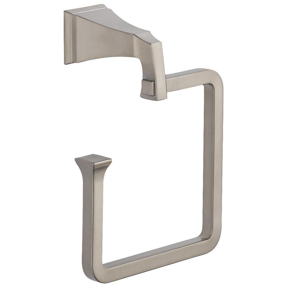 Delta Faucet Brilliance&reg; Stainless Square Open Towel Ring 