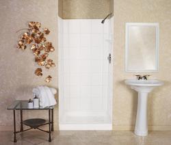 60 x 34 in. Shower Wall Set in White