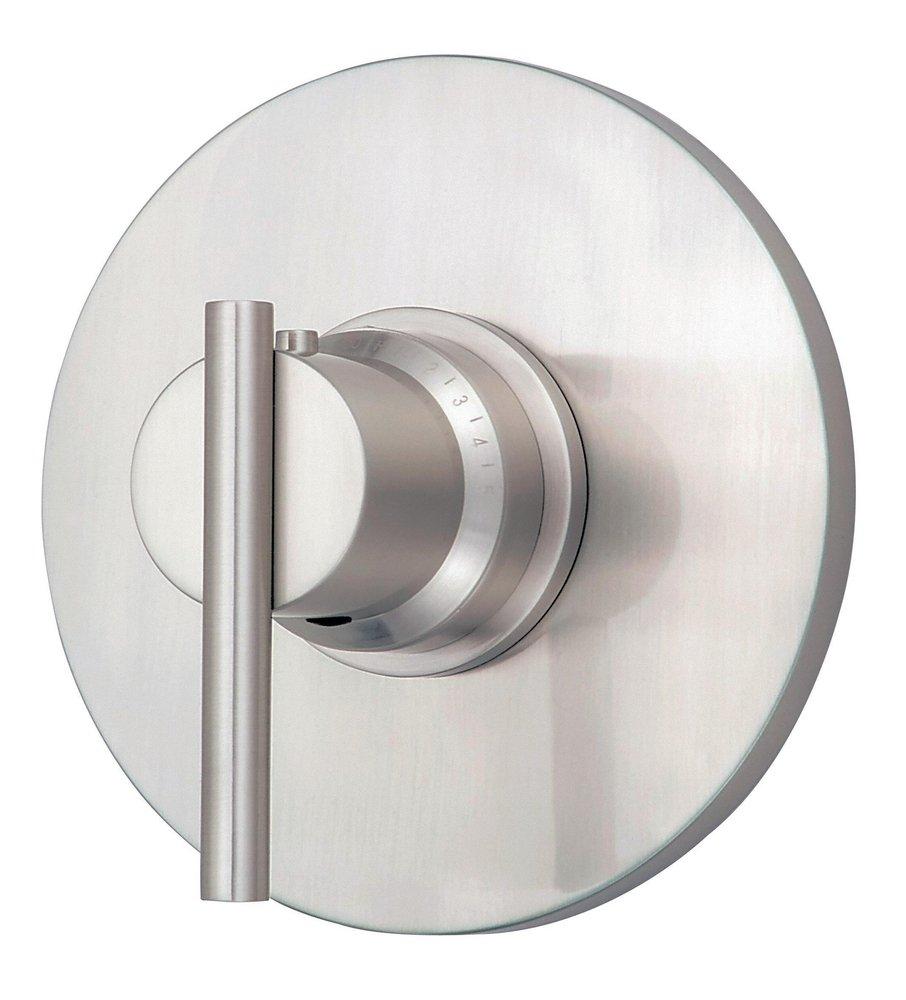 Gerber Plumbing Brushed Nickel Single Lever Handle Thermostatic Shower Valve Trim Kit 