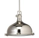 11-1/2 in. 150 W 1-Light Medium Pendant in Polished Nickel
