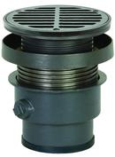 3 in. Push Joint Ductile Iron Floor Drain Assembly with 6-1/2 in. Round Grate and Ring and Strainer