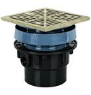 3 x 4 in. Hub ABS Floor Drain Assembly with Square Nickel Bronze Grate