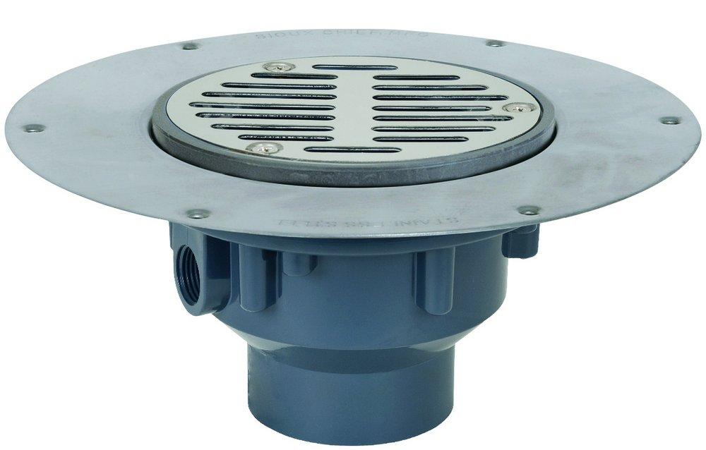 Sioux Chief Stainless Steel Inside Caulk Plastic Floor Drain 